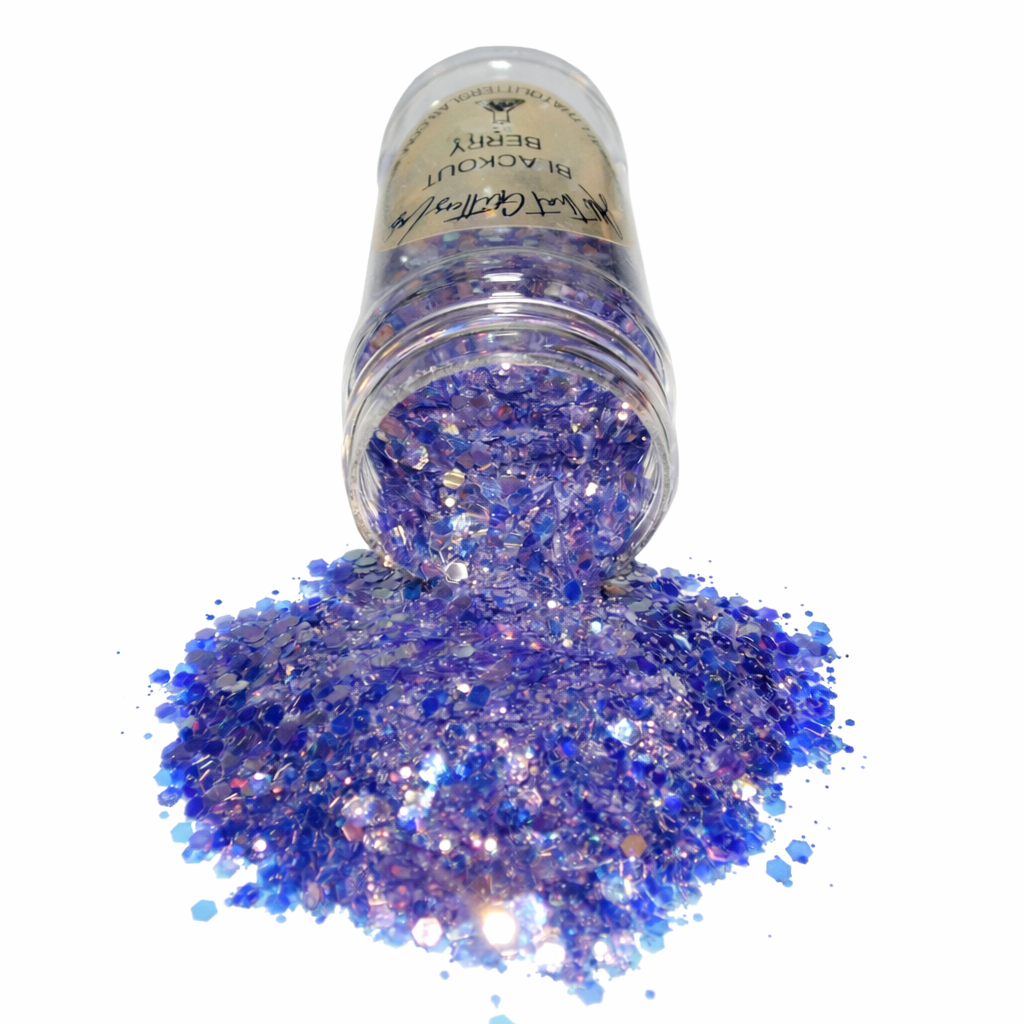 Blackout Berry purple iridescent chunky mix glitter