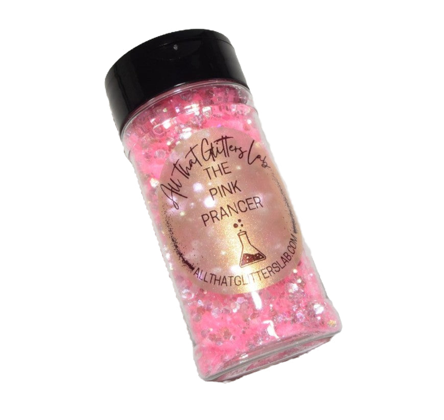 The Pink Prancer pink iridescent chunky mix glitter