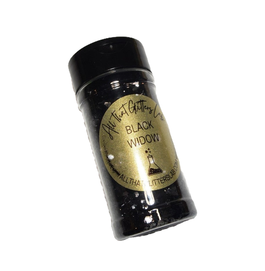Black Widow black metallic chunky mix glitter