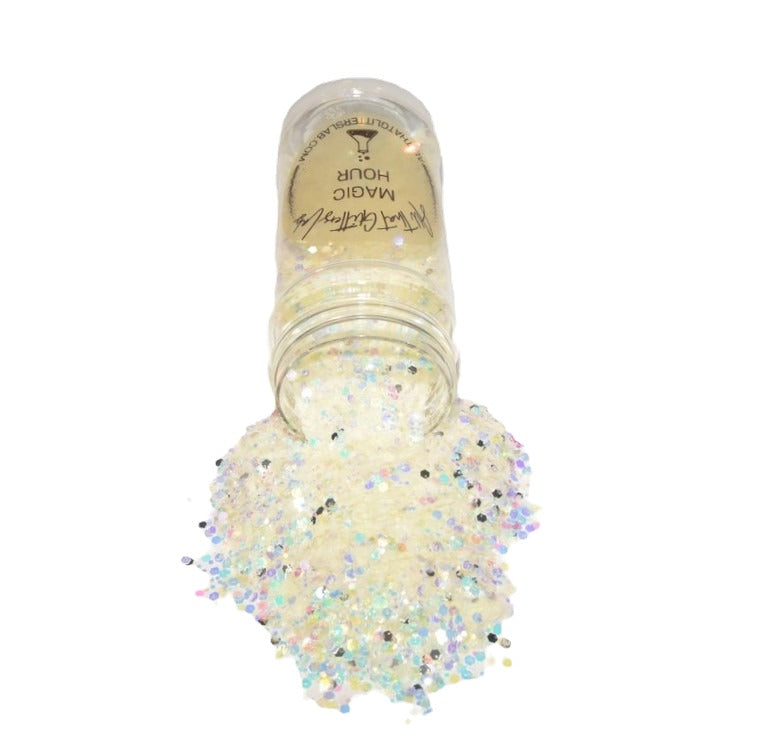 Magic Hour green glow in the dark chunky mix glitter
