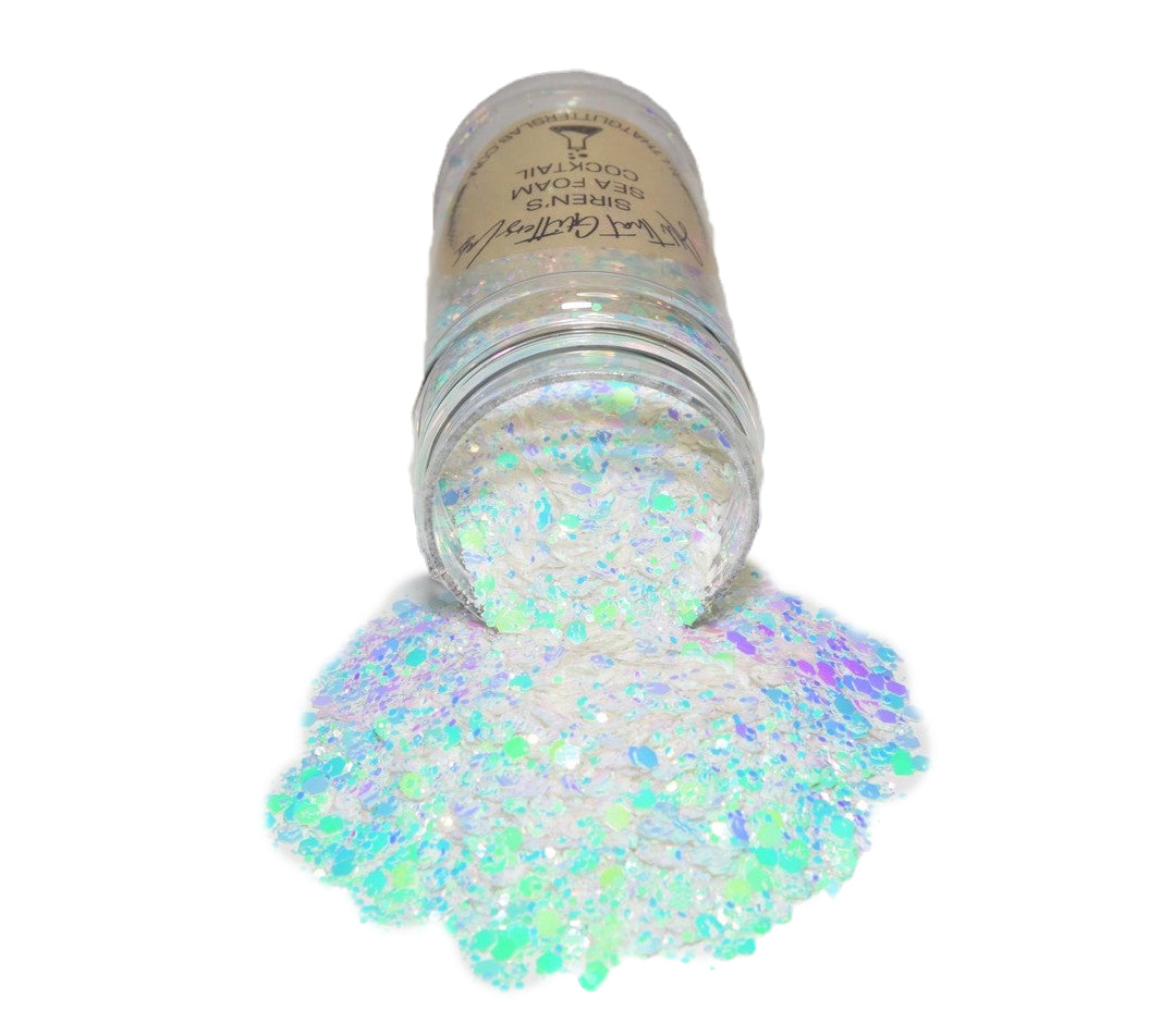 Siren's Sea Foam Cocktail green chameleon chunky mix glitter