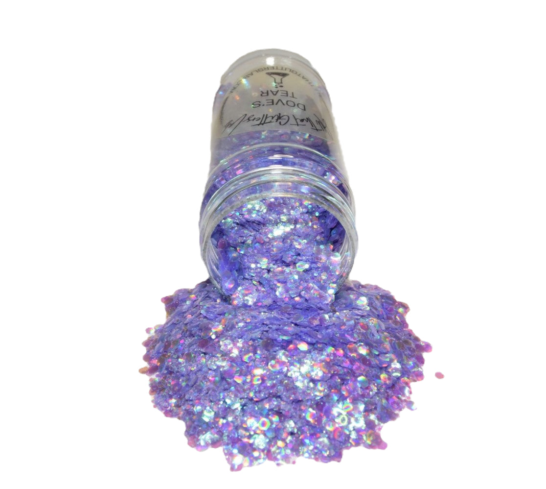 Dove's Tear purple iridescent chunky mix glitter