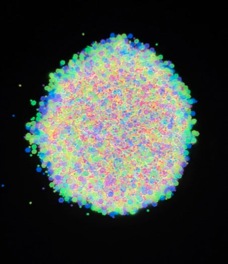 Pebble Rebel yellow glow in the dark chunky mix glitter