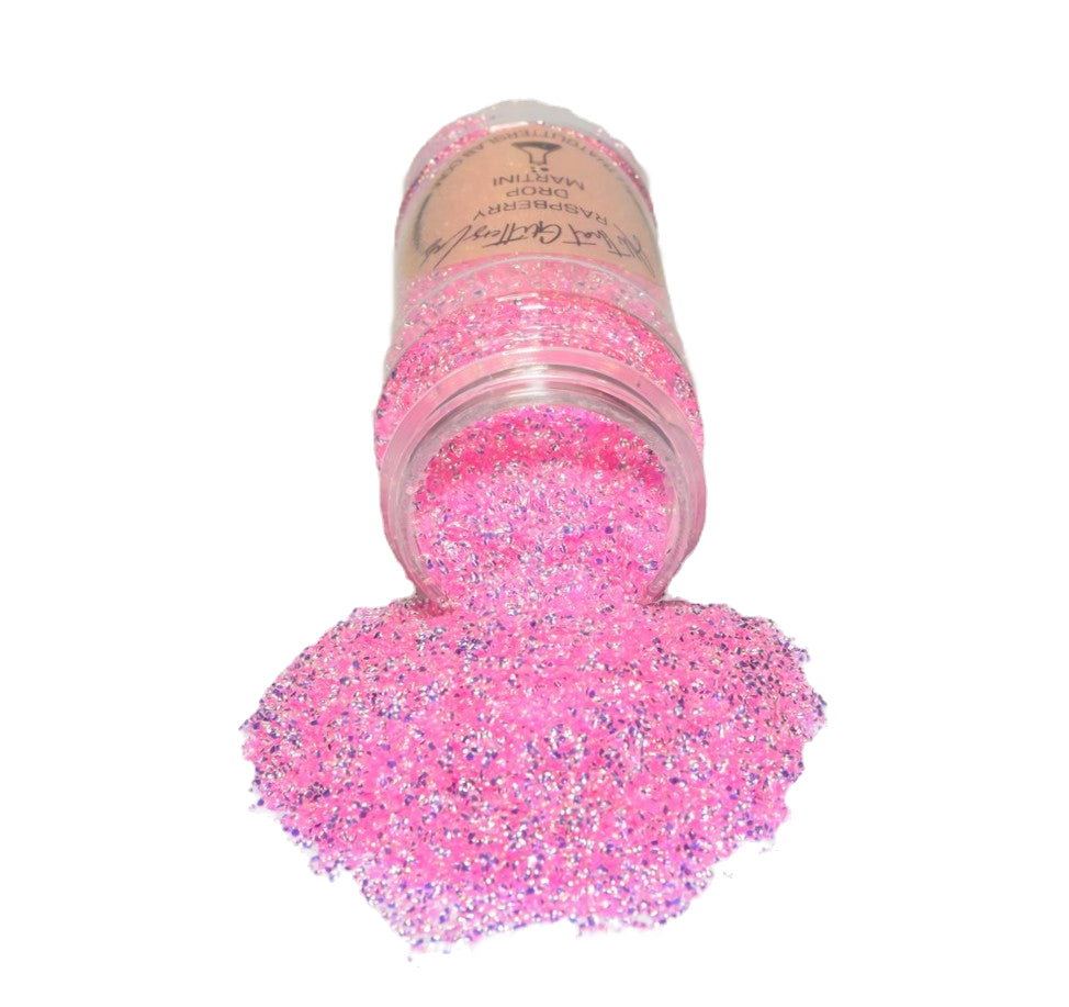 Raspberry Drop Martini pink iridescent tear glitter