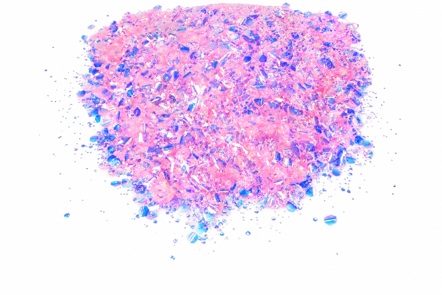 Mary Pickford pink iridescent chunky mix glitter