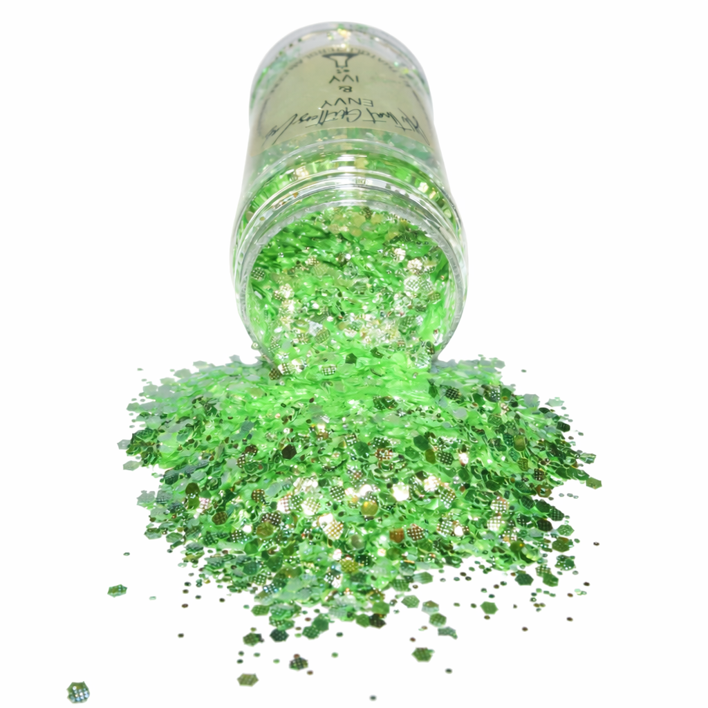Envy & Ivy green iridescent chunky mix glitter