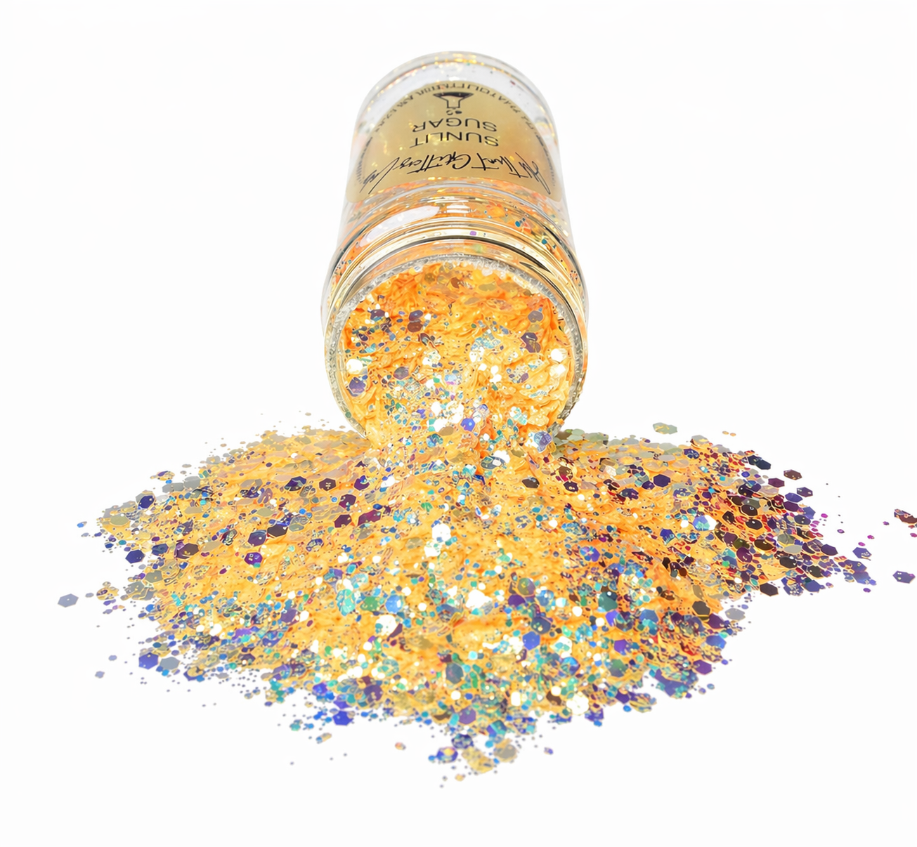 Sunlit Sugar yellow iridescent chunky mix glitter