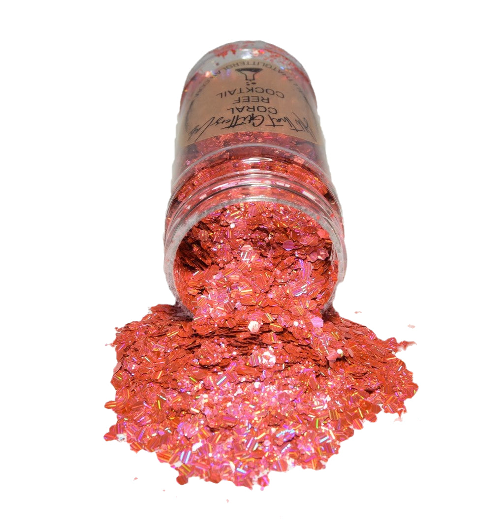 Coral Reef Cocktail orange holographic chunky mix glitter