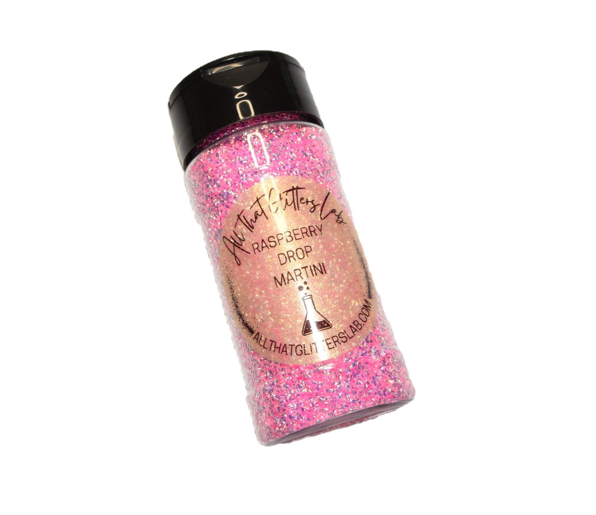 Raspberry Drop Martini pink iridescent tear glitter