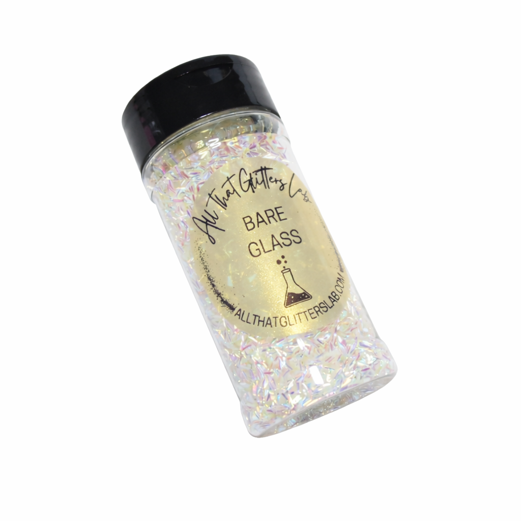 Bare Glass white chunky mix glitter