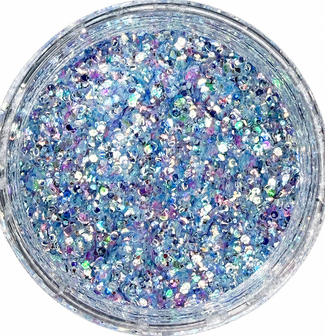 Elsa’s Garden blue micro chunky mix glitter