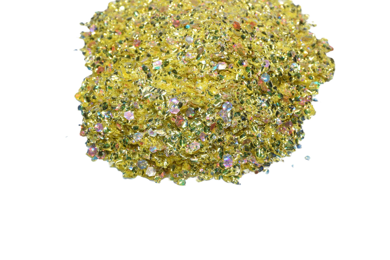 False King yellow holographic chunky mix glitter
