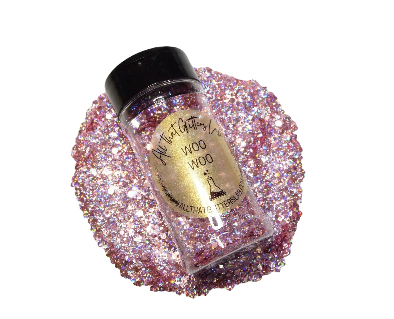 Woo Woo pink holographic chunky mix glitter