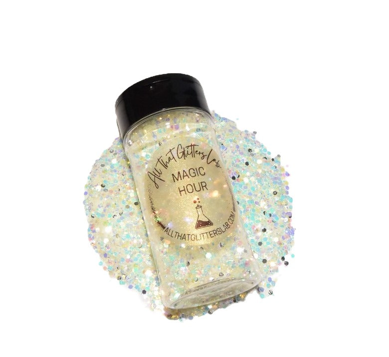 Magic Hour green glow in the dark chunky mix glitter