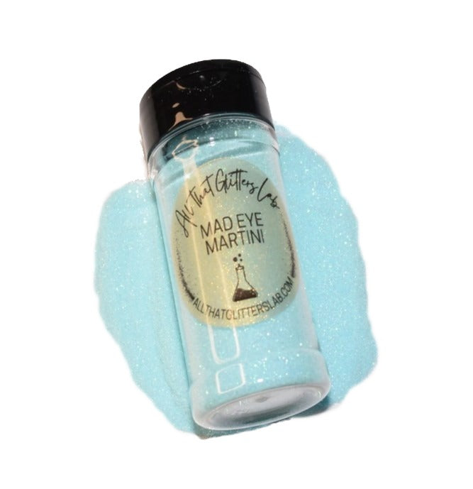 Mad Eye Martini blue iridescent fine glitter