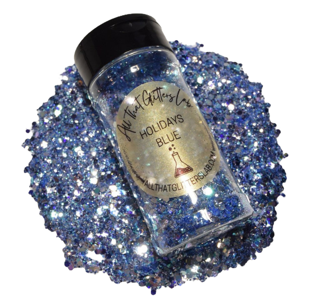 Holidays Blue blue iridescent chunky mix glitter