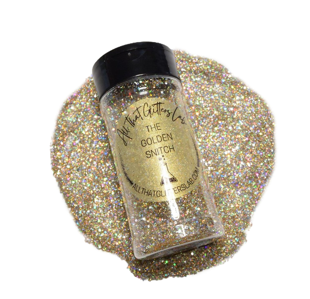 The Golden Snitch gold holographic chunky mix glitter