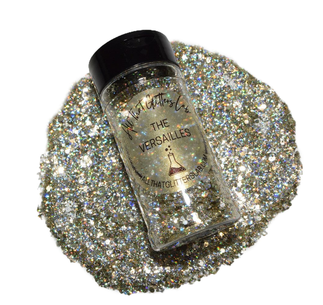 The Versailles silver holographic chunky mix glitter