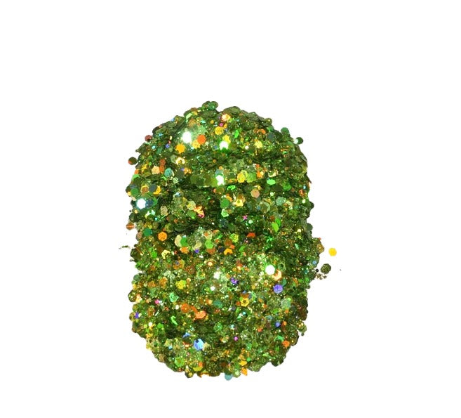 Margarita green holographic chunky mix glitter