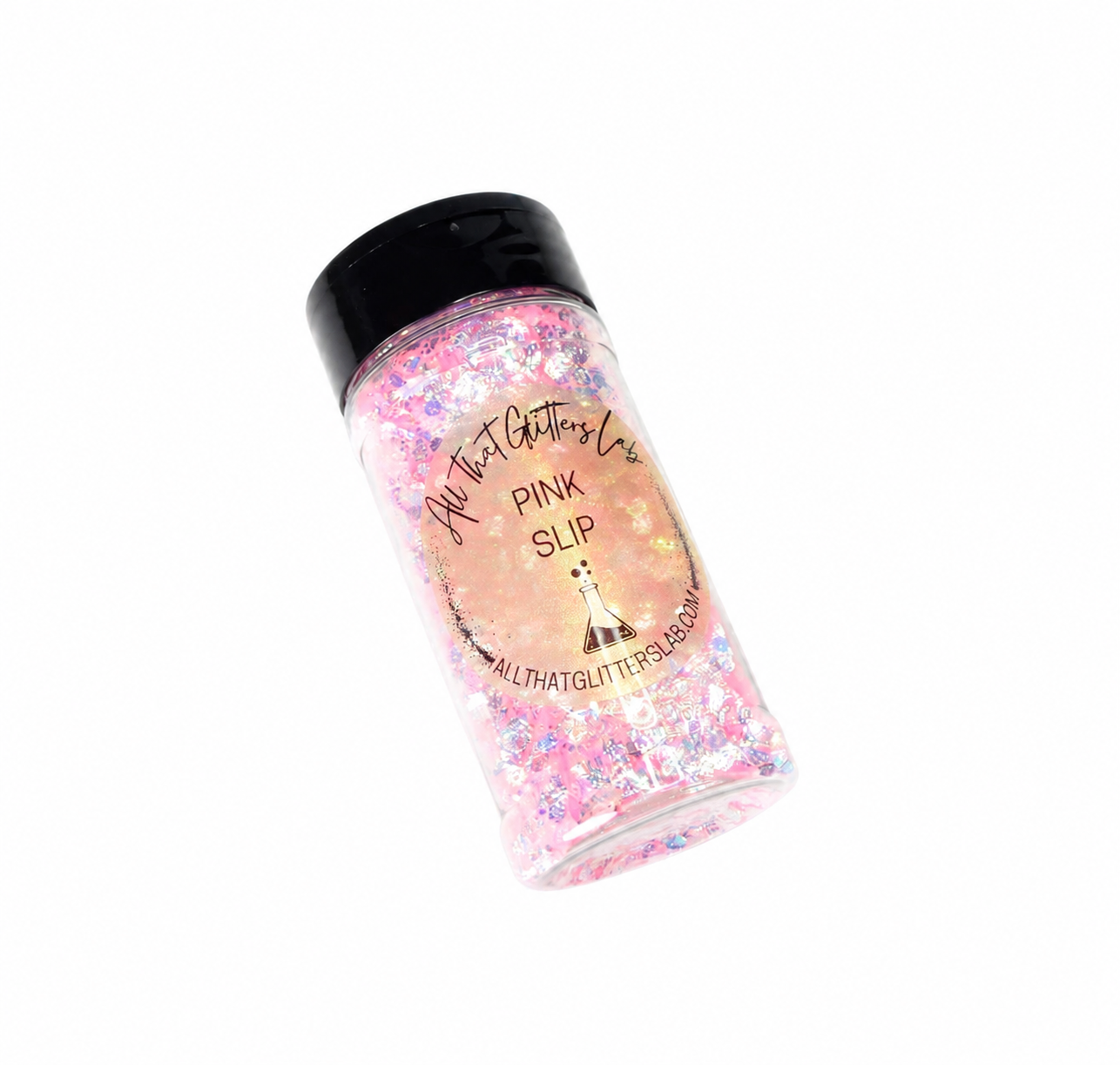 Pink Slip pink iridescent chunky mix glitter