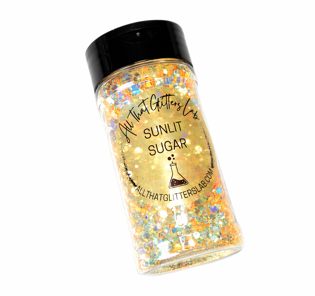 Sunlit Sugar yellow iridescent chunky mix glitter