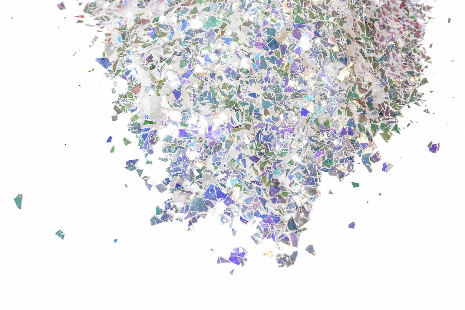 Last Call Crystal white iridescent chunky mix glitter