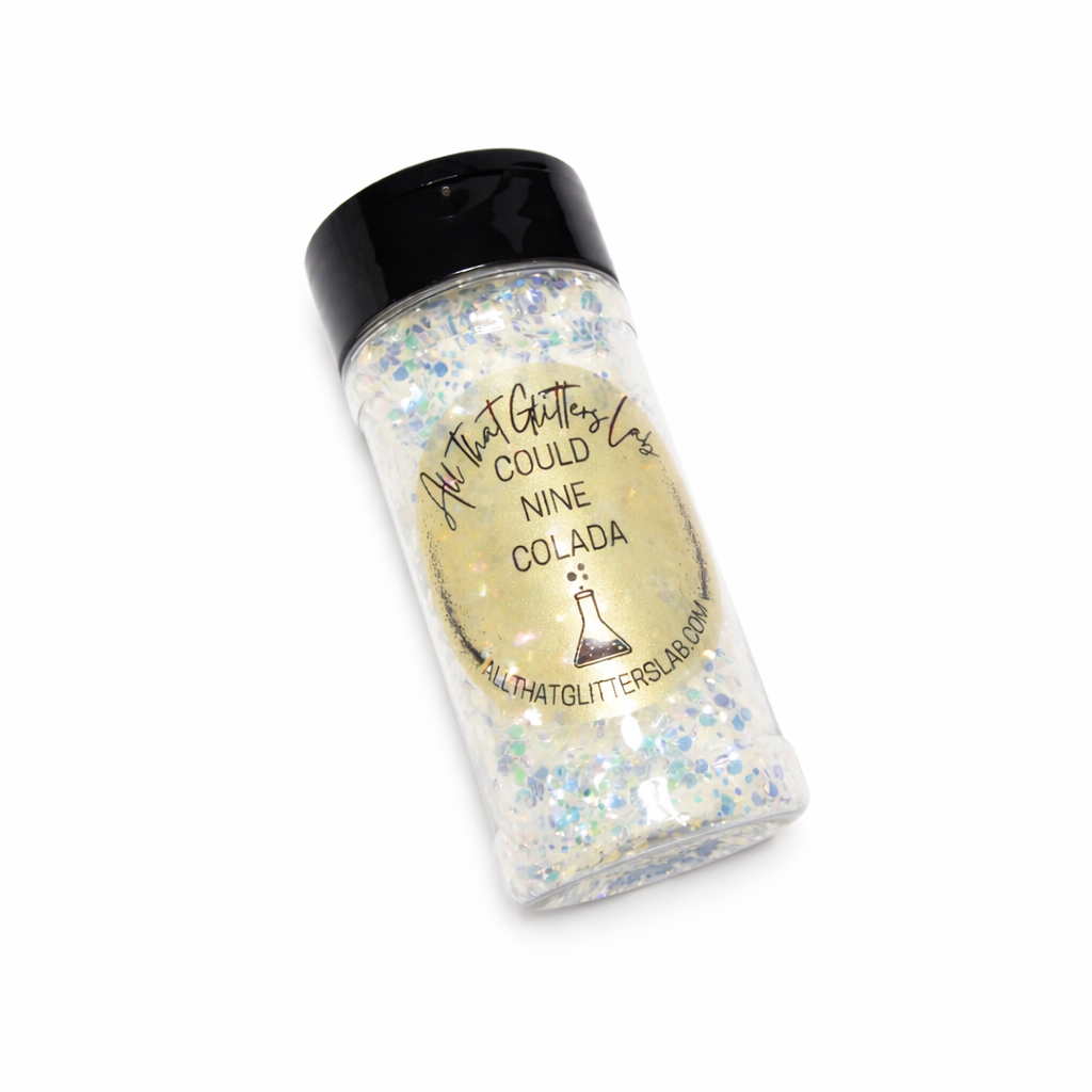 Cloud Nine Colada white iridescent chunky mix glitter