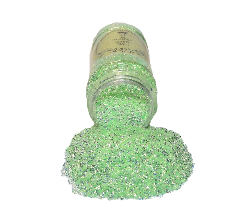 Lime Drop Martini green iridescent tear glitter