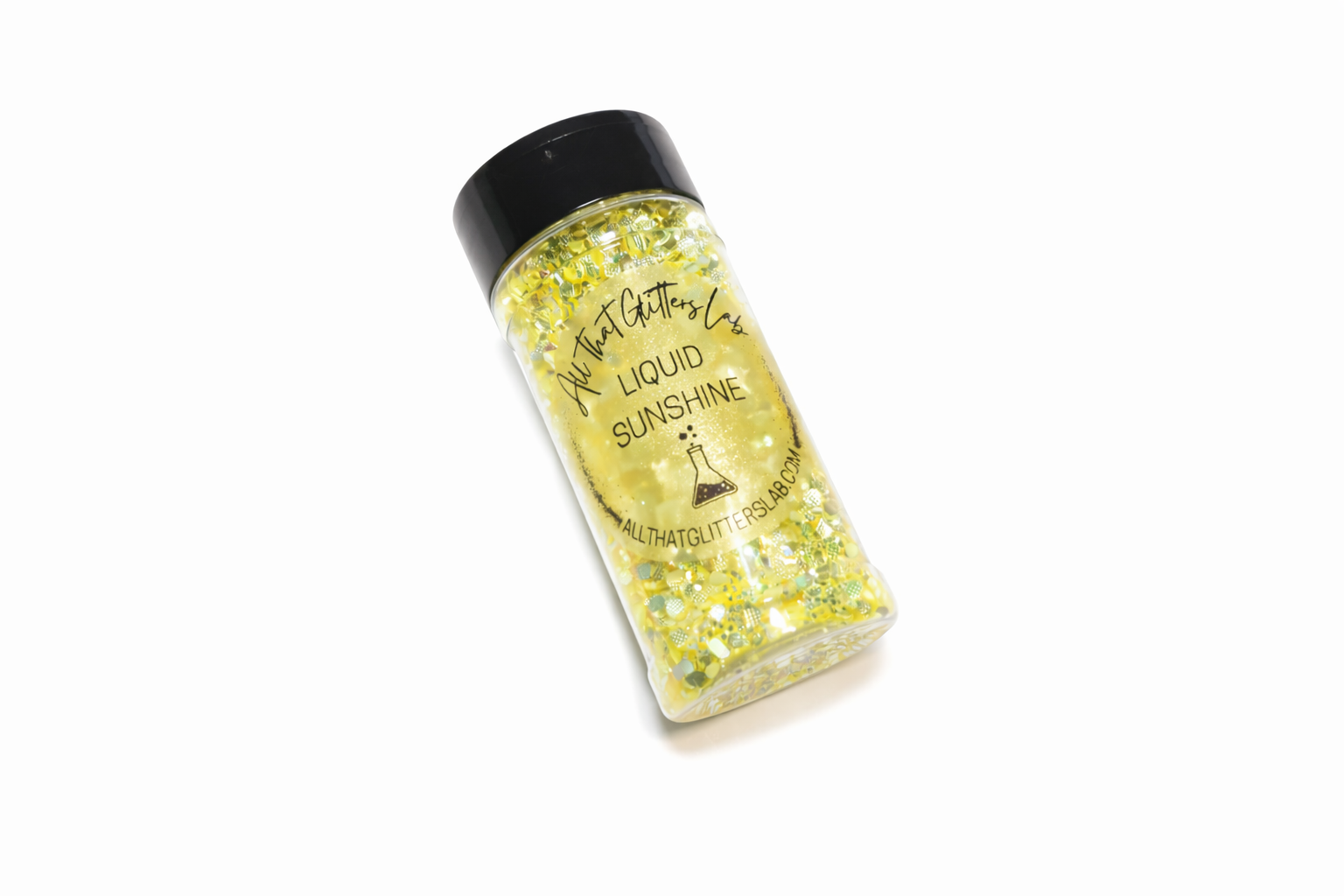Liquid Sunshine yellow iridescent chunky mix glitter