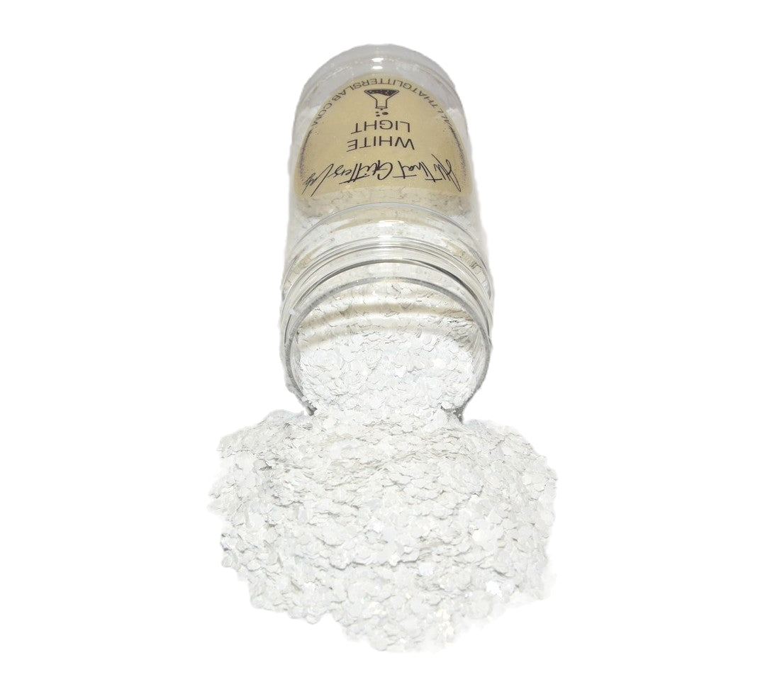 White Light white metallic chunky mix glitter