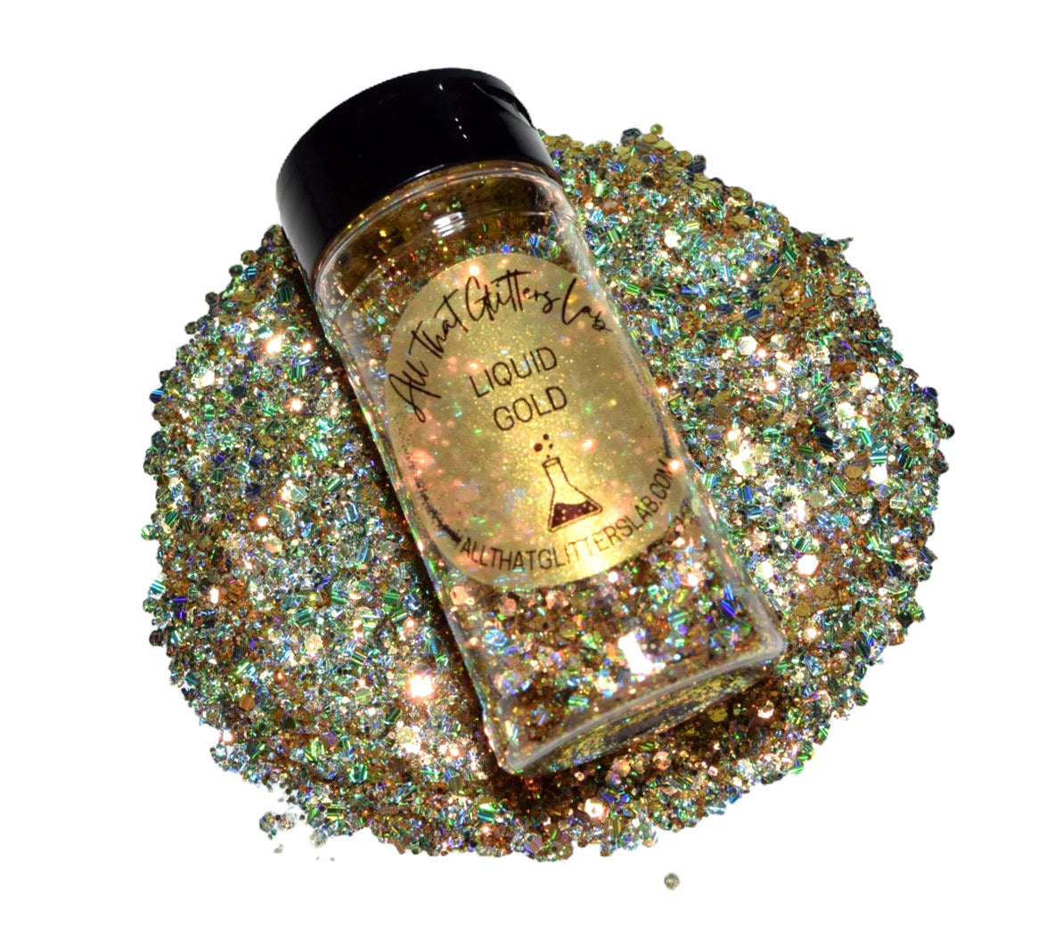 Liquid Gold gold holographic chunky mix glitter