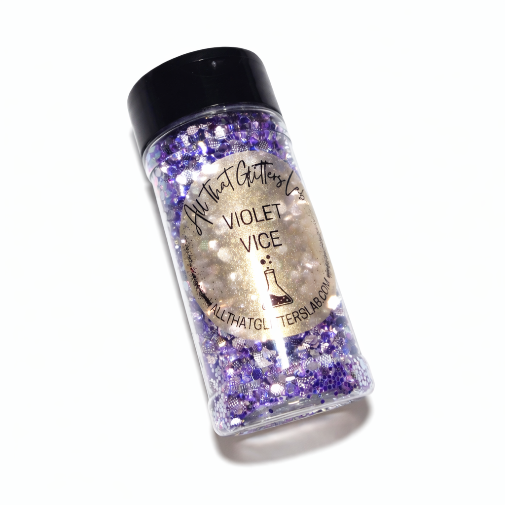 Violet Vice purple iridescent chunky mix glitter