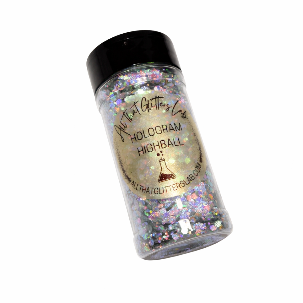 Hologram Highball silver holographic chunky mix glitter