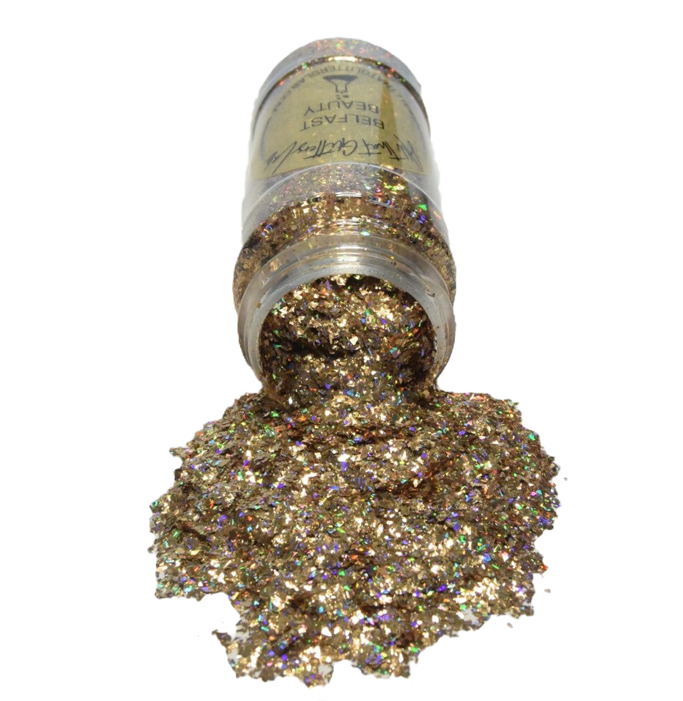 Belfast Beauty gold holographic chunky mix glitter
