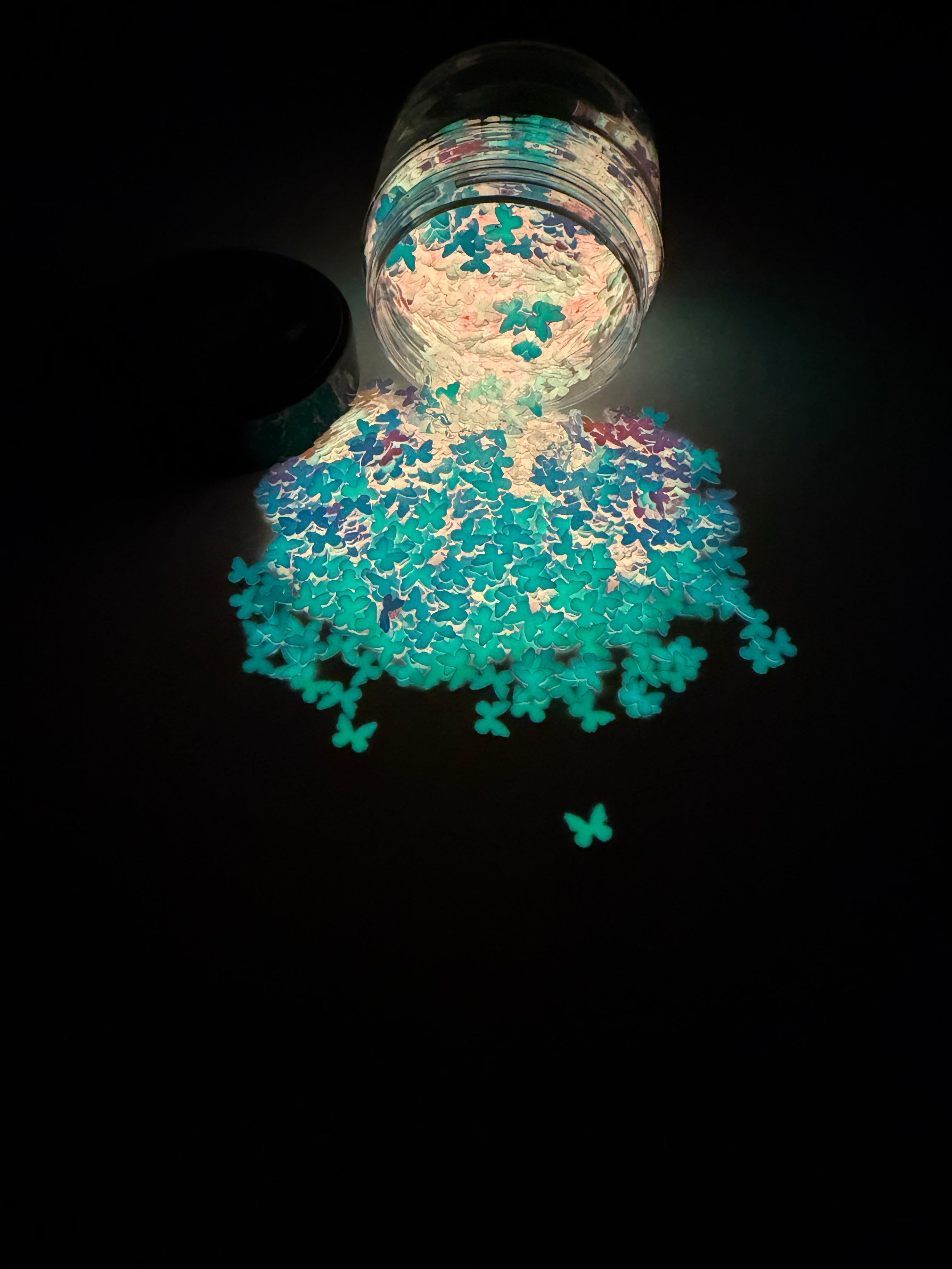 Orange Glow Butterflies glitter