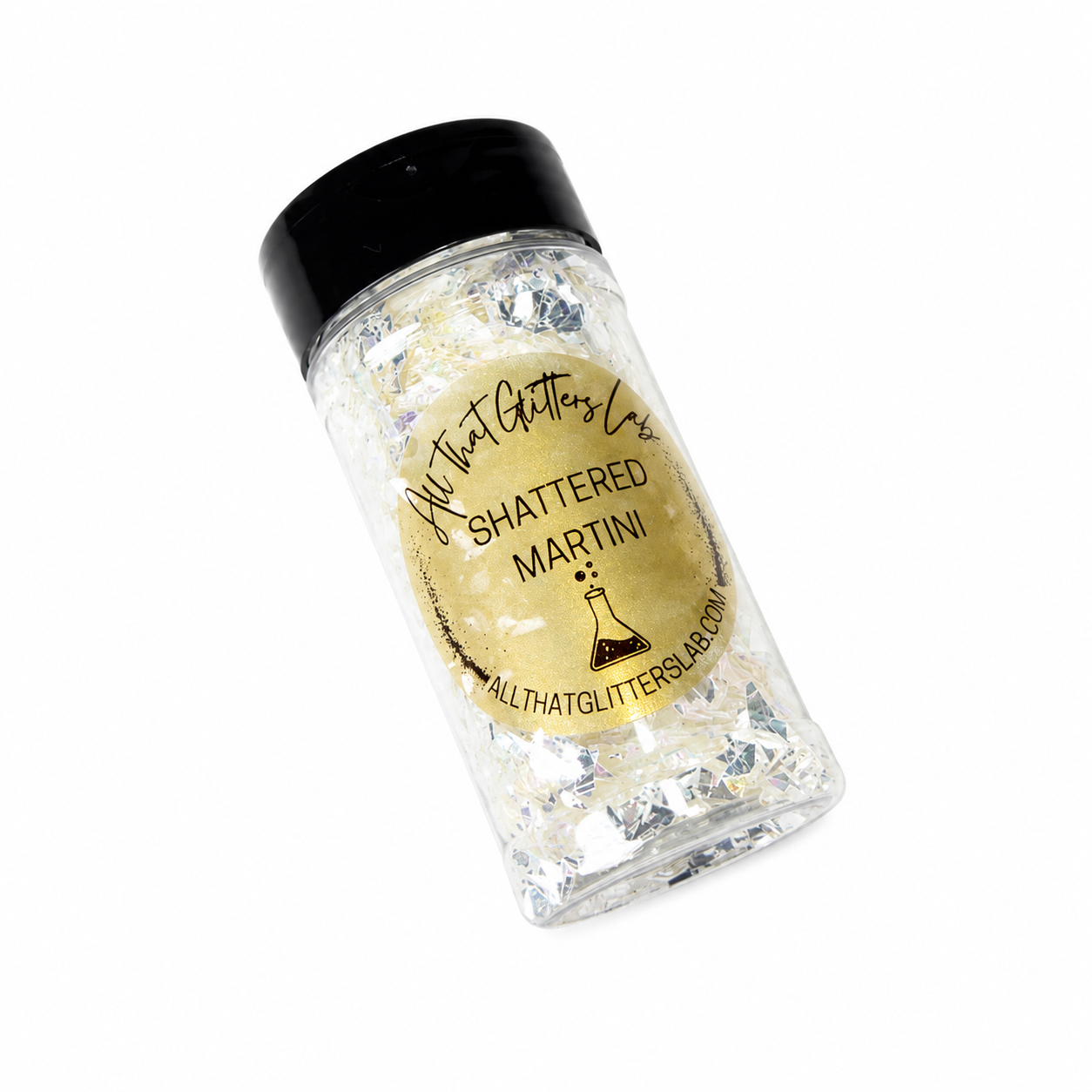 Shattered Martini white iridescent chunky mix glitter