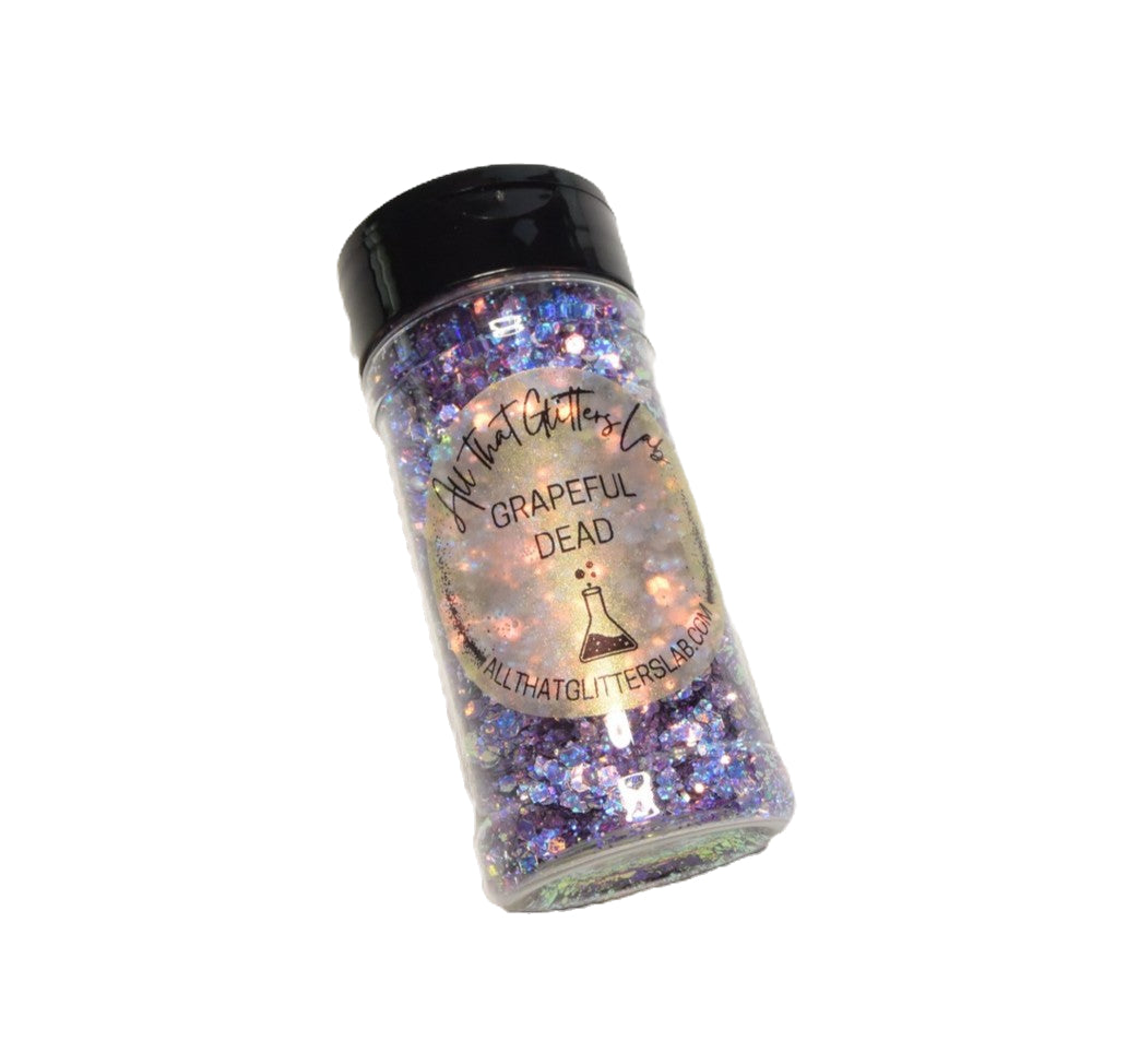 Grapeful Dead purple holographic chunky mix glitter