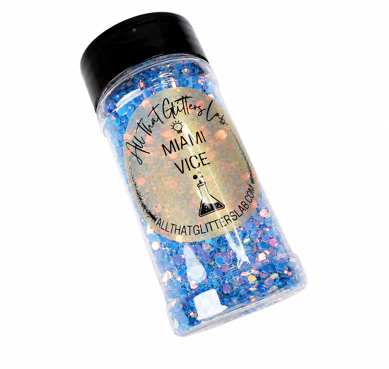 Miami Vice green glow in the dark chunky mix glitter