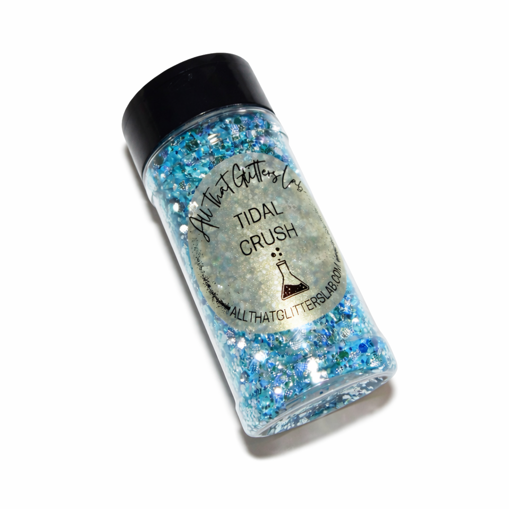 Tidal Crush blue iridescent chunky mix glitter
