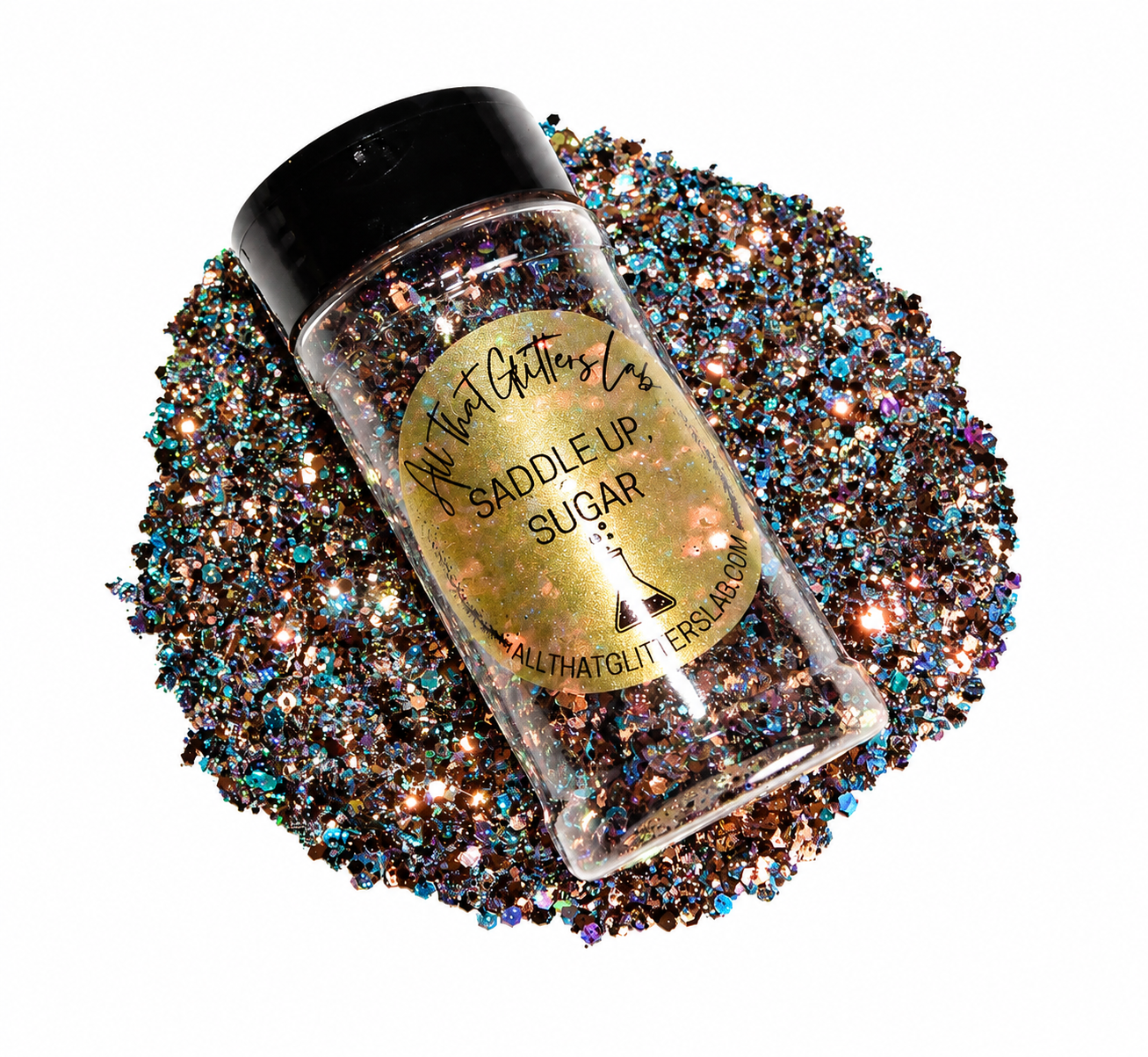 Saddle Up, Sugar brown holographic chunky mix glitter
