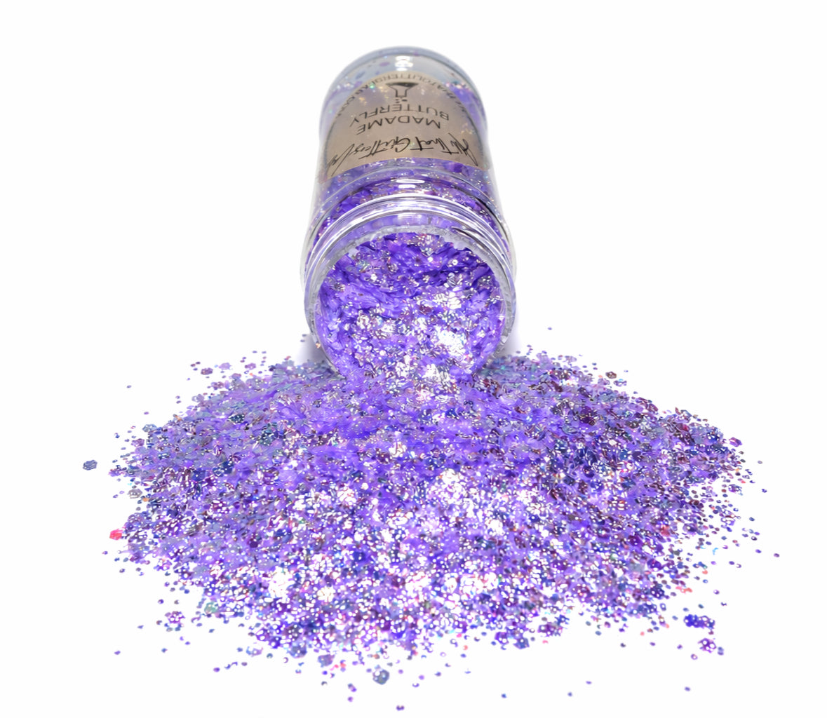 Madame Butterfly purple iridescent chunky mix glitter