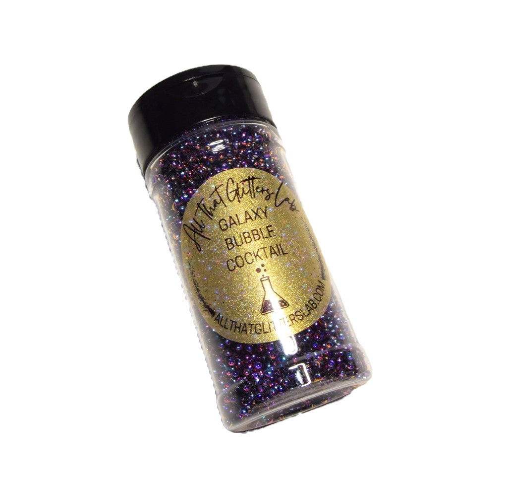 Galaxy Bubble Cocktail black chameleon chunky mix glitter