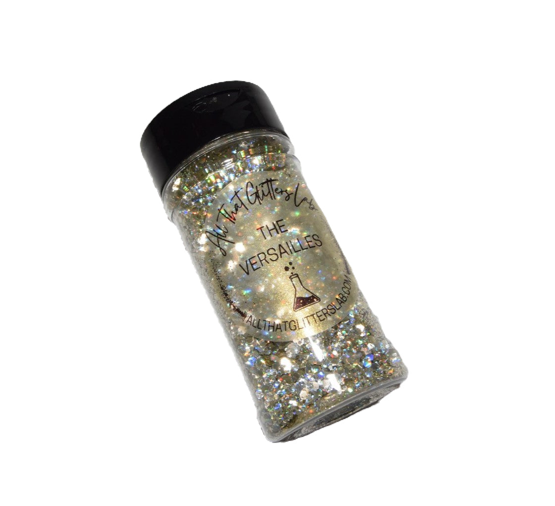 The Versailles silver holographic chunky mix glitter