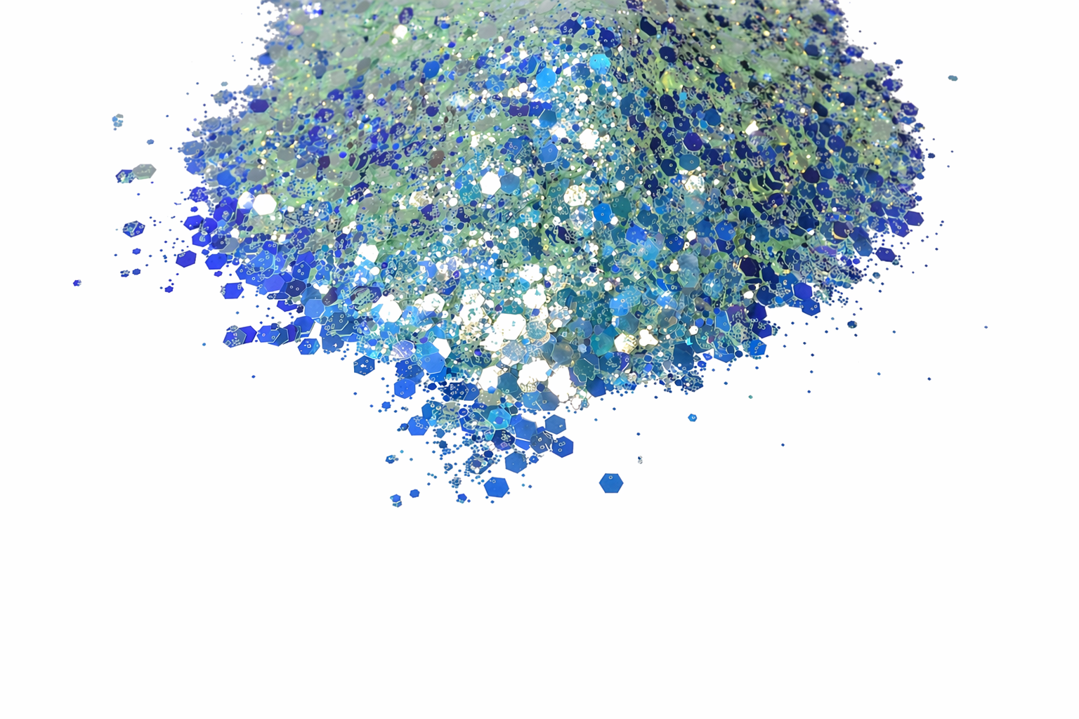 Mint Mirage green iridescent chunky mix glitter