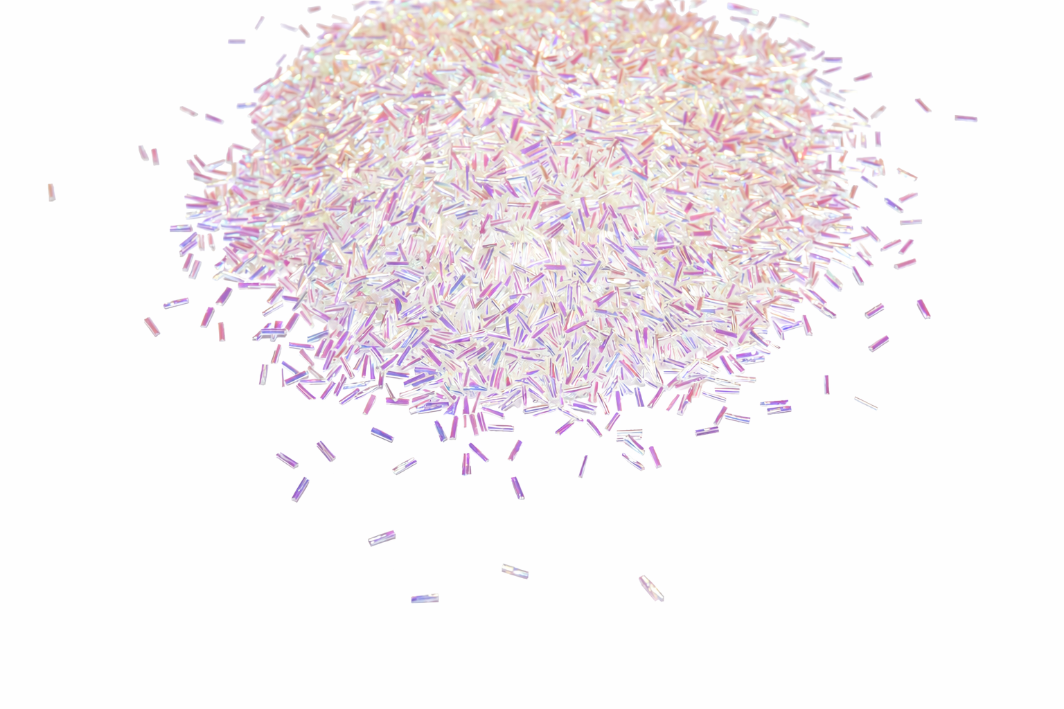 Bare Glass white chunky mix glitter
