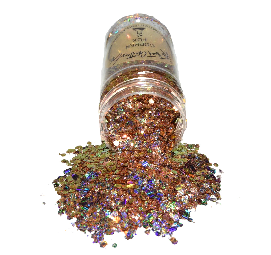 Copper Fox gold holographic chunky mix glitter