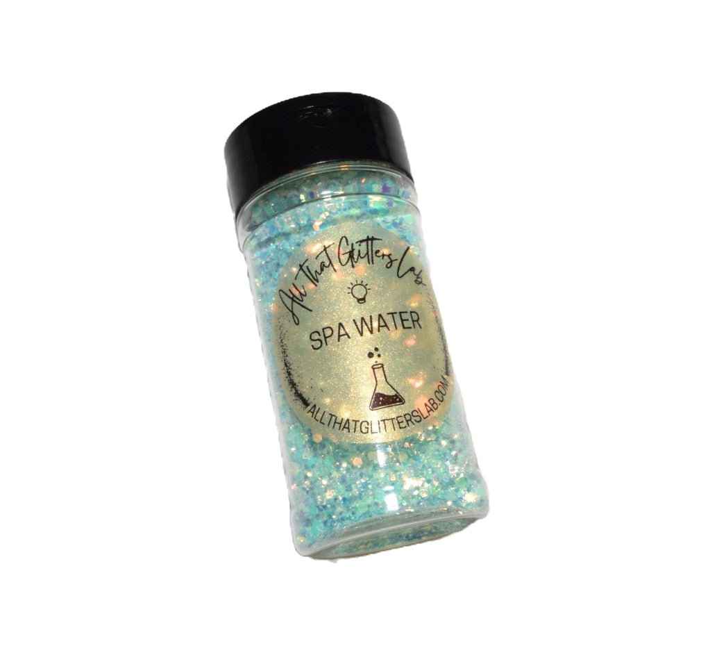 Spa Water green glow in the dark chunky mix glitter