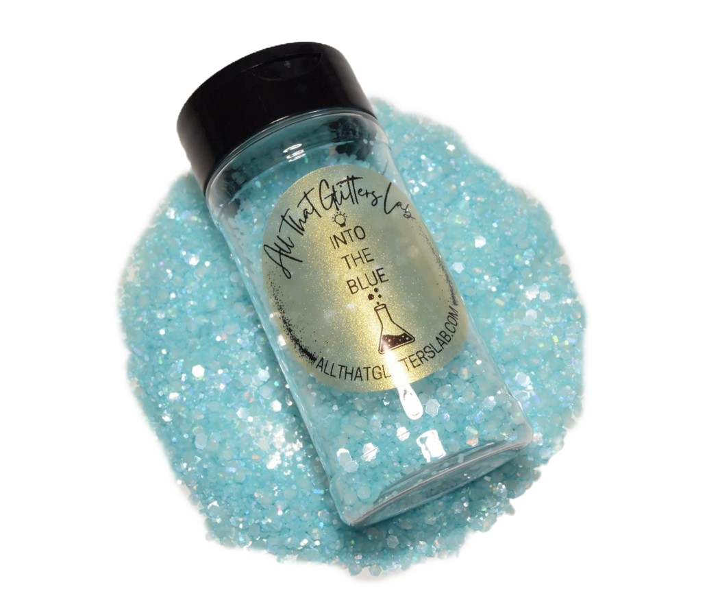 Into The Blue blue glow in the dark chunky mix glitter