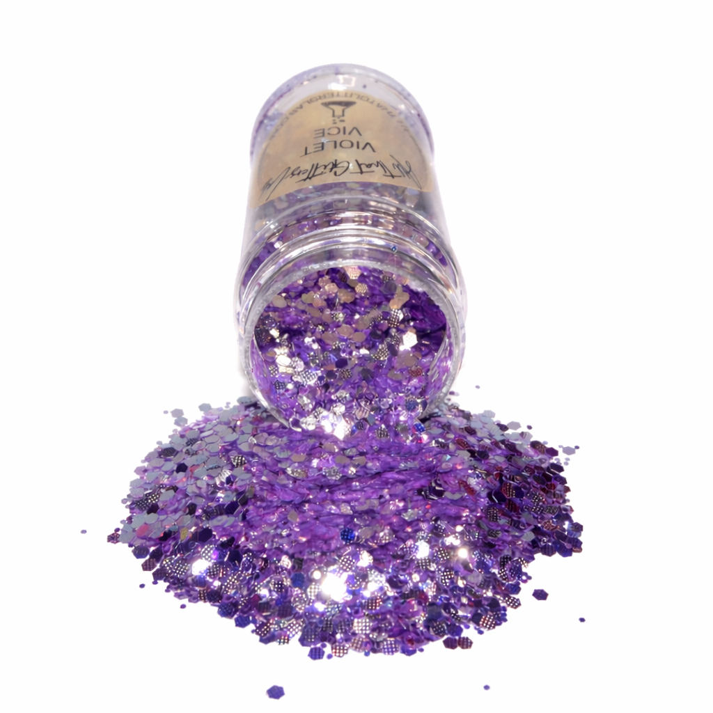Violet Vice purple iridescent chunky mix glitter