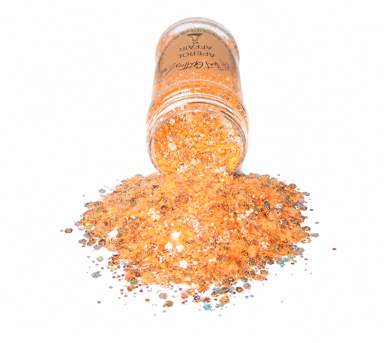Aperol Affair orange iridescent chunky mix glitter